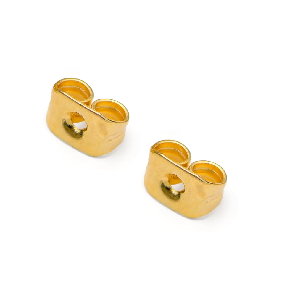 LUX Earring Backs 9ct Yellow Gold Disc Butterflies | Earring Findings –  Kalitheo